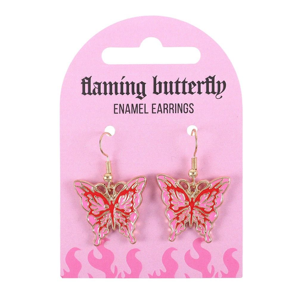 Something Different - Flaming Butterfly Earrings - Multicolours